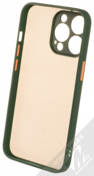 1Mcz Solid Bumper ochranný kryt pro Apple iPhone 13 Pro tmavě zelená (dark green) zepředu