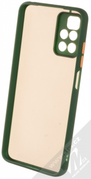 1Mcz Solid Bumper ochranný kryt pro Xiaomi Redmi 10, Redmi Note 11 4G tmavě zelená (dark green) zepředu