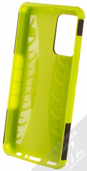 1Mcz Tread Stand odolný ochranný kryt se stojánkem pro Samsung Galaxy A72, Galaxy A72 5G limetkově zelená černá (lime green black) zepředu