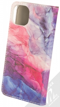 1Mcz Trendy Book Mlhovina 6 flipové pouzdro pro Apple iPhone 13 fialová růžová modrá (purple pink blue) zezadu