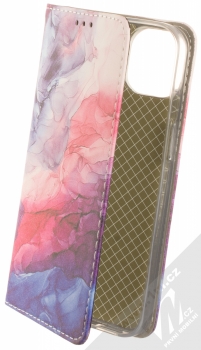 1Mcz Trendy Book Mlhovina 6 flipové pouzdro pro Apple iPhone 13 fialová růžová modrá (purple pink blue)