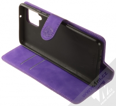 1Mcz Velvety Burrow Tygr 1 Book flipové pouzdro pro Samsung Galaxy A42 5G fialová (violet) stojánek