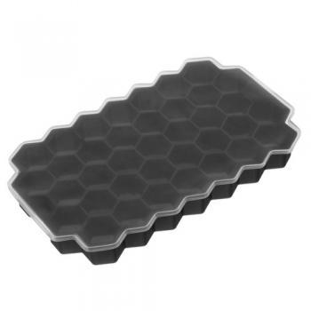 1Mcz Ice Hex silikonová forma na led ve tvaru kostky 37x černá (black)