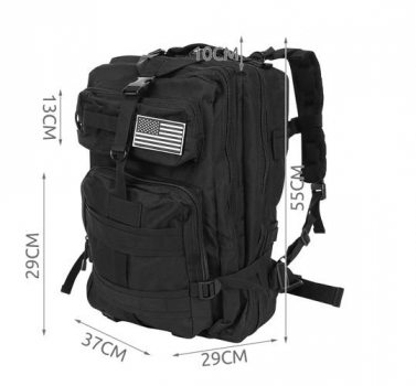 1Mcz Vojenský batoh 38l černá (black)