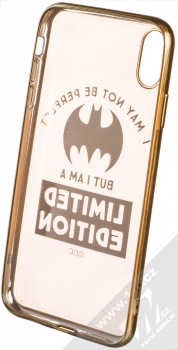 DC Comics Batgirl 005 TPU pokovený ochranný silikonový kryt s motivem pro Apple iPhone XS Max průhledná zlatá (transparent gold) zepředu