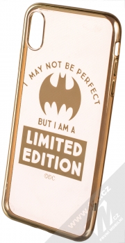 DC Comics Batgirl 005 TPU pokovený ochranný silikonový kryt s motivem pro Apple iPhone XS Max průhledná zlatá (transparent gold)