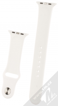 Devia Deluxe Sport Band silikonový pásek na zápěstí pro Apple Watch 42mm, Watch 44mm bílá (white) zezadu