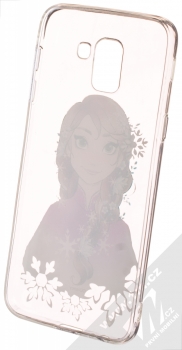 Disney Anna 001 TPU ochranný silikonový kryt s motivem pro Samsung Galaxy J6 (2018) průhledná (transparent) zepředu