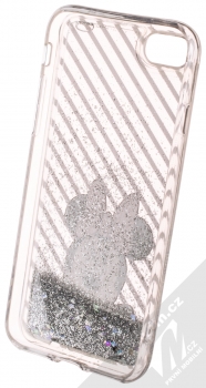 Disney Sand Minnie Mouse 017 ochranný kryt s přesýpacím efektem třpytek s motivem pro Apple iPhone 7, iPhone 8 průhledná stříbrná (transparent silver) zepředu