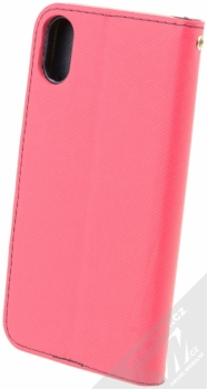 Forcell Fancy Book flipové pouzdro pro Apple iPhone X růžová modrá (pink blue) zezadu