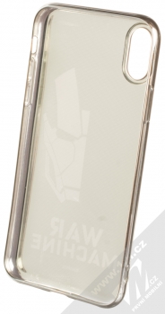 Marvel War Machine 001 TPU pokovený ochranný silikonový kryt s motivem pro Apple iPhone X, iPhone XS stříbrná (silver) zepředu