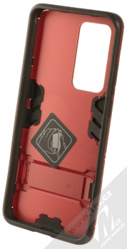 1Mcz Armor Prop odolný ochranný kryt se stojánkem pro Huawei P40 Pro červená (red) zepředu