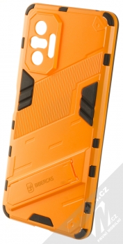 1Mcz Armor Ribbed odolný ochranný kryt se stojánkem pro Xiaomi Redmi Note 10 Pro, Redmi Note 10 Pro Max oranžová (orange)