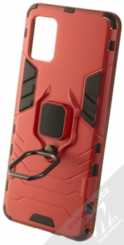 1Mcz Armor Ring odolný ochranný kryt s držákem na prst pro Samsung Galaxy A51 červená (red) držák