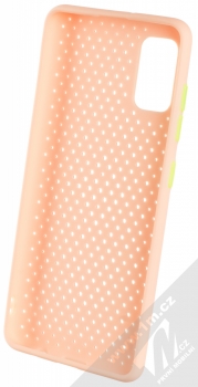 1Mcz Breathing TPU ochranný kryt pro Samsung Galaxy A41 meruňkově růžová (apricot pink) zepředu