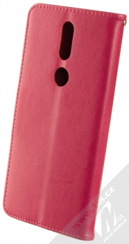 1Mcz Bridges Roj motýlů 1 Book flipové pouzdro pro Nokia 2.4 sytě růžová (hot pink) zezadu