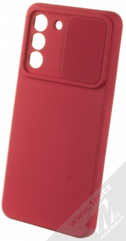 1Mcz CamShield Soft ochranný kryt pro Samsung Galaxy S21 FE třešňově červená (cherry red) otevřené