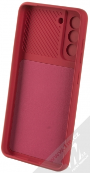 1Mcz CamShield Soft ochranný kryt pro Samsung Galaxy S21 FE třešňově červená (cherry red) zepředu