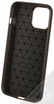 1Mcz Carbon TPU ochranný kryt pro Apple iPhone 12 Pro Max černá (black) zepředu