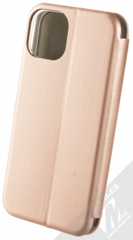 1Mcz Elegance Book flipové pouzdro pro Apple iPhone 14 růžově zlatá (rose gold) zezadu