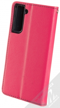 1Mcz Fancy Book flipové pouzdro pro Samsung Galaxy S21 růžová modrá (pink blue) zezadu