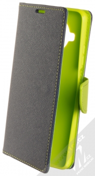 1Mcz Fancy Book flipové pouzdro pro Xiaomi Mi 10T Lite modrá limetkově zelená (blue lime)