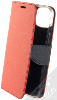 1Mcz Fancy-CY Book flipové pouzdro pro Apple iPhone 14 Plus červená modrá (red blue)