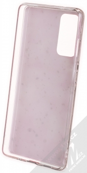 1Mcz Gold Glam Růžové odlesky TPU ochranný kryt pro Samsung Galaxy S20 FE, Galaxy S20 FE 5G růžová (pink) zepředu