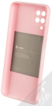 1Mcz Jelly Skinny TPU ochranný kryt pro Samsung Galaxy A12, Galaxy M12 světle růžová (light pink) zepředu