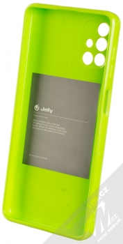 1Mcz Jelly TPU ochranný kryt pro Samsung Galaxy M51 limetkově zelená (lime green) zepředu