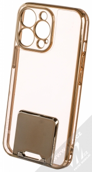 1Mcz Lux Kickstand ochranný kryt pro Apple iPhone 13 Pro zlatá (gold)