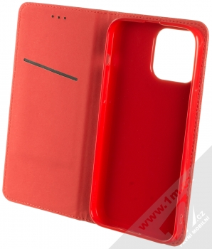 1Mcz Magnet Book Color flipové pouzdro pro Apple iPhone 13 Pro Max červená (red) otevřené