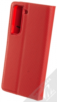 1Mcz Magnet Book Color flipové pouzdro pro Samsung Galaxy S22 5G červená (red) zezadu