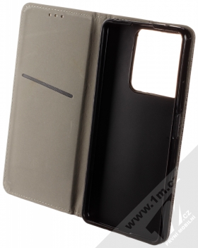 1Mcz Magnet Book Color flipové pouzdro pro Xiaomi Redmi Note 13 5G černá (black) otevřené