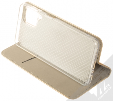 1Mcz Magnet Book flipové pouzdro pro Samsung Galaxy A22 zlatá (gold) stojánek