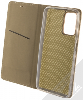 1Mcz Magnet Book flipové pouzdro pro Xiaomi Redmi 10 zlatá (gold) otevřené