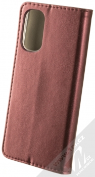 1Mcz Magnetic Book flipové pouzdro pro Motorola Moto G62 tmavě červená (dark red) zezadu