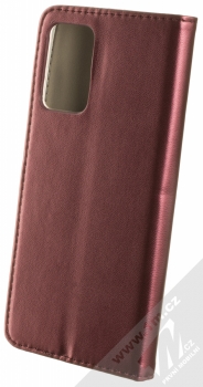 1Mcz Magnetic Book flipové pouzdro pro Samsung Galaxy A72, Galaxy A72 5G tmavě červená (dark red) zezadu