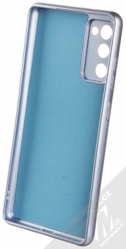 1Mcz Metallic TPU ochranný kryt pro Samsung Galaxy S20 FE, Galaxy S20 FE 5G modrá (blue) zepředu