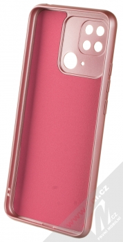 1Mcz Metallic TPU ochranný kryt pro Xiaomi Redmi 10C, Redmi 10 Power růžová (pink) zepředu