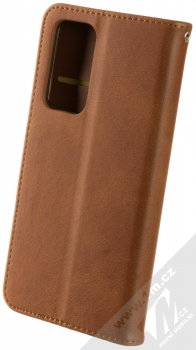 1Mcz Porter Book flipové pouzdro pro Huawei P40 hnědá (brown) zezadu