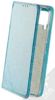 1Mcz Shining Book třpytivé flipové pouzdro pro Huawei P40 Lite modrá (blue)