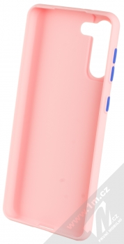 1Mcz Solid TPU ochranný kryt pro Samsung Galaxy S21 Plus světle růžová (light pink) zepředu