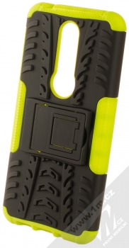 1Mcz Tread Stand odolný ochranný kryt se stojánkem pro Nokia 7.1 limetkově zelená černá (lime green black)