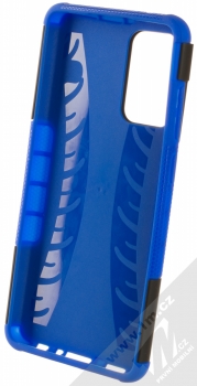 1Mcz Tread Stand odolný ochranný kryt se stojánkem pro Samsung Galaxy A72, Galaxy A72 5G modrá černá (blue black) zepředu