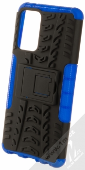 1Mcz Tread Stand odolný ochranný kryt se stojánkem pro Samsung Galaxy A72, Galaxy A72 5G modrá černá (blue black)