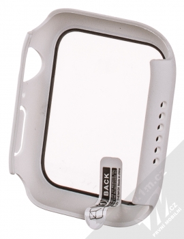 1Mcz Watch Cover Glass ochranný kryt s tvrzeným sklem pro Apple Watch 44mm bílá (white) zezadu