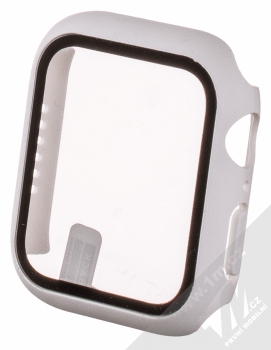 1Mcz Watch Cover Glass ochranný kryt s tvrzeným sklem pro Apple Watch 44mm bílá (white)