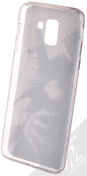 DC Comics Batman 019 TPU ochranný silikonový kryt s motivem pro Samsung Galaxy J6 (2018) šedá (grey) zepředu