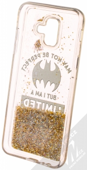DC Comics Sand Batgirl 007 ochranný kryt s přesýpacím efektem třpytek s motivem pro Samsung Galaxy A6 (2018) průhledná zlatá (transparent gold) zepředu